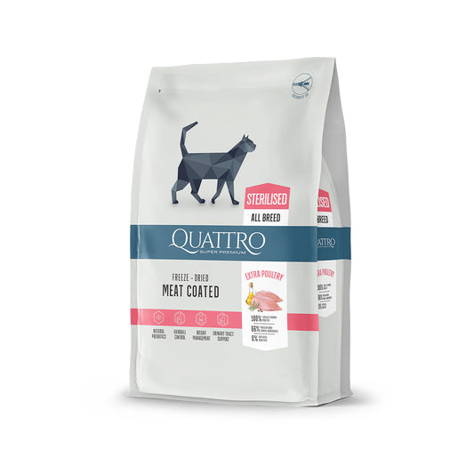 Quattro Sterilised All Breed Dry Cat Food - Poultry