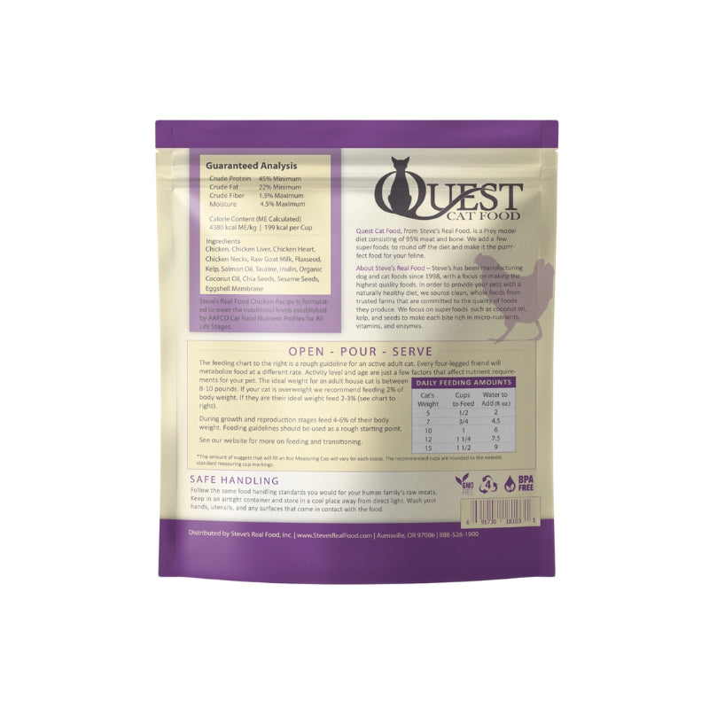 Quest Cat Food Freeze Dried Chicken Bite Size Nugget - 10 oz