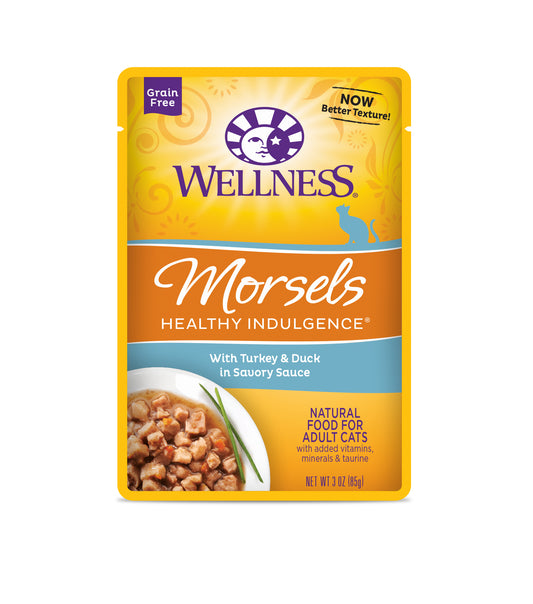 Wellness Healthy Indulgence Morsels Turkey & Duck Wet Cat Food 3oz