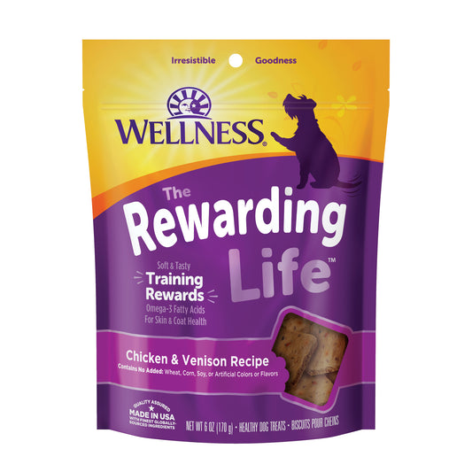 Wellness Rewarding Life Chicken & Venison Recipe Dog Treats 6oz