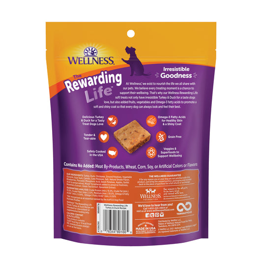 Wellness Rewarding Life Turkey & Duck Recipe Dog Treats 6oz