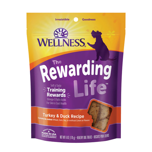 Wellness Rewarding Life Turkey & Duck Recipe Dog Treats 6oz