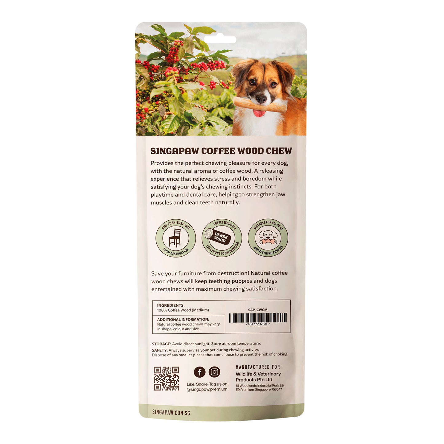 SingAPaw Coffee Wood Chew