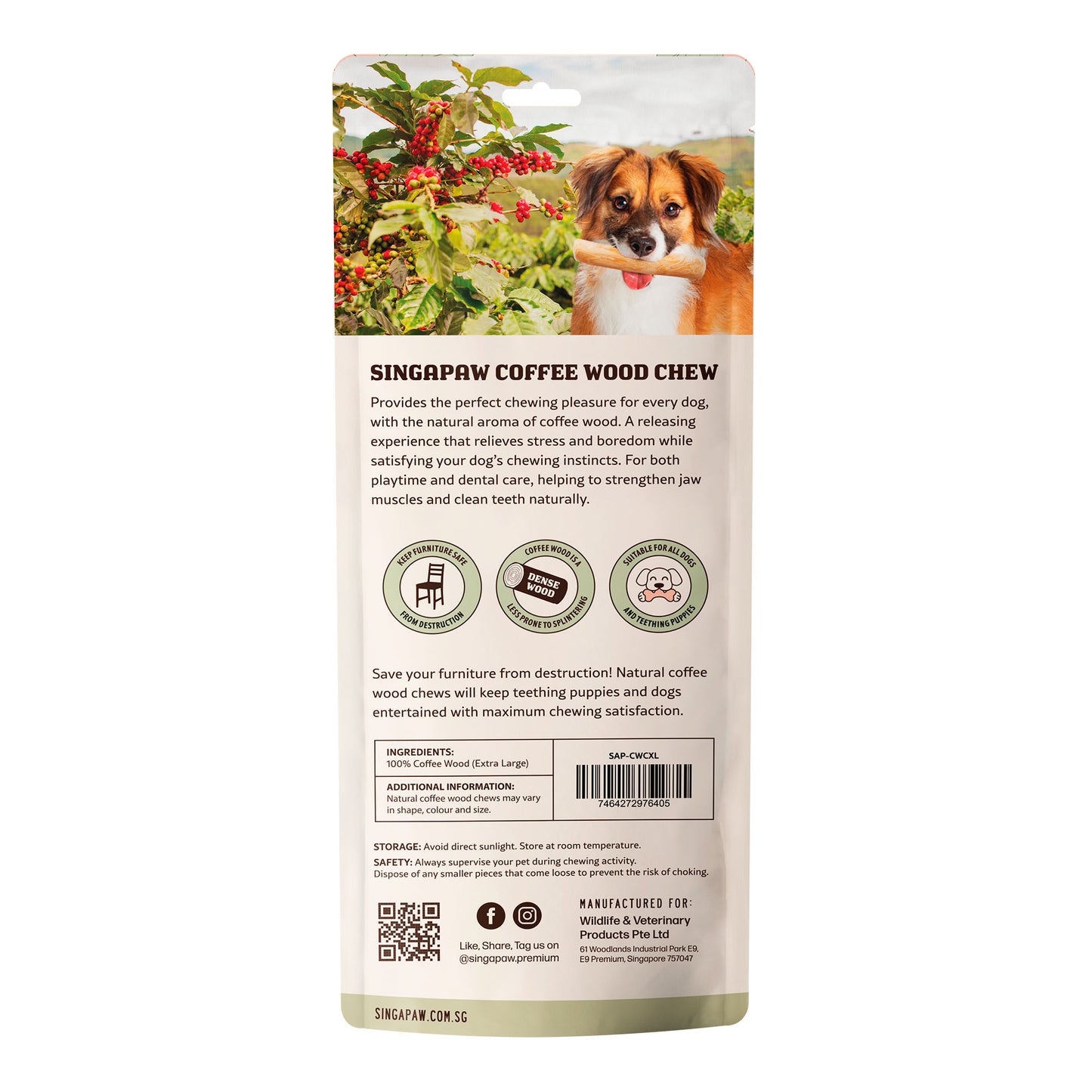 SingAPaw Coffee Wood Chew