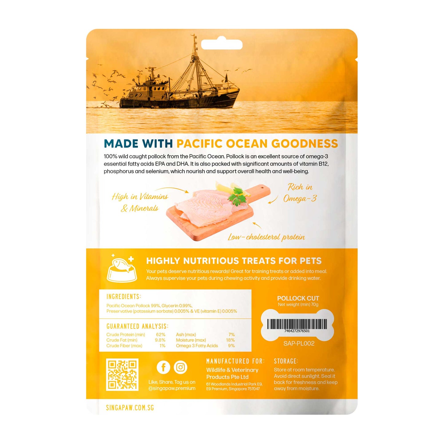 SingAPaw Pollock Cut