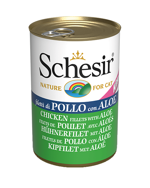 Schesir Chicken Fillets with Aloe In Jelly Kitten 140g