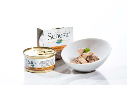 Schesir Tuna with Salmon In Natural Gravy 70g