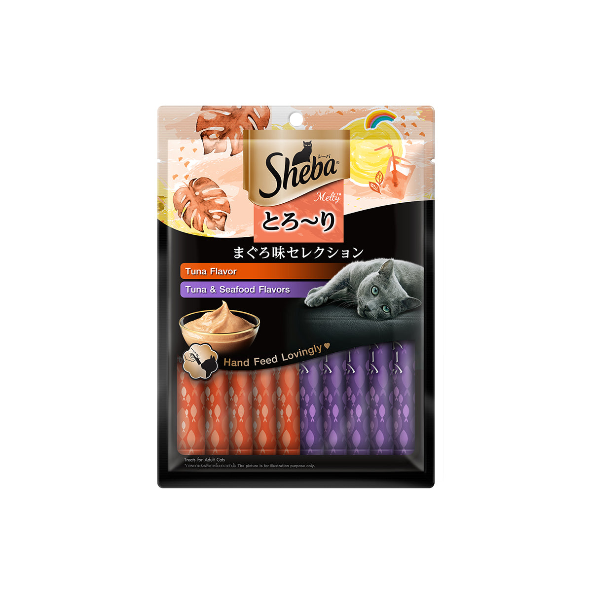 SHEBA Melty Cat Treats in Tuna Seafood Flavors 12g (20-Sachet)