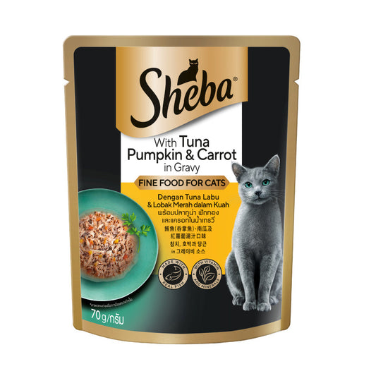 SHEBA Wet Food for Cats in Tuna Pumpkin And Carrot in Gravy Flavor 70g