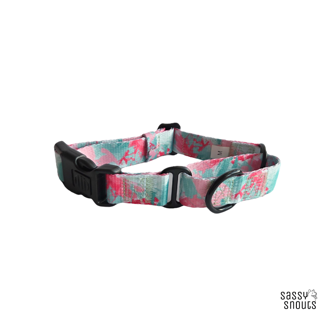 Sassy Snouts Classic Martingale Collar in Rosebud