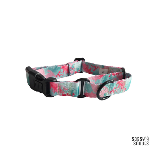 Sassy Snouts Classic Martingale Collar in Rosebud