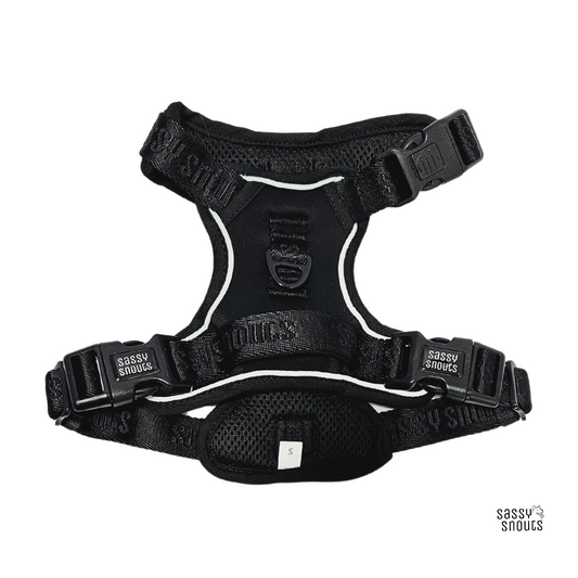 Sassy Snouts Signature Harness in Luxe Black (Gen 2.0)