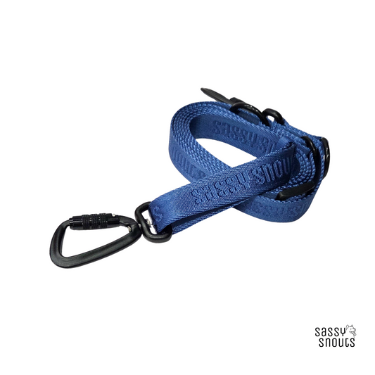 Sassy Snouts Signature Multi-way Slim Leash (2 cm) in Twilight Blue