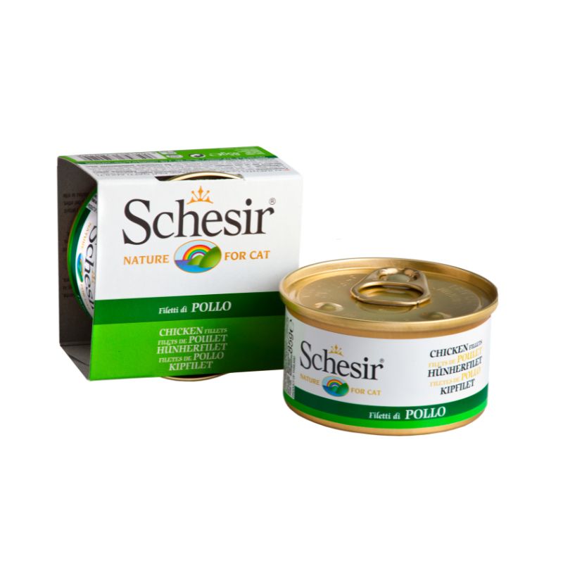 Schesir Chicken Fillets in Jelly Adult Canned Cat Food - 85g