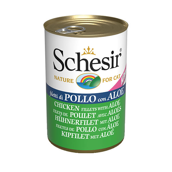 Schesir Chicken Fillets with Aloe In Jelly Kitten 140g
