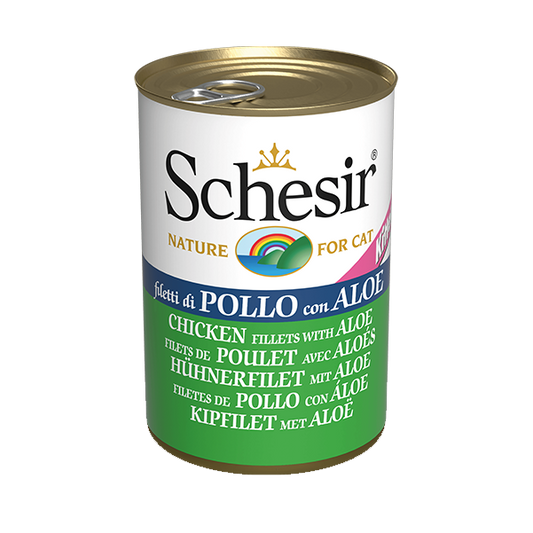 Schesir Chicken Fillets with Aloe In Jelly Kitten 140g