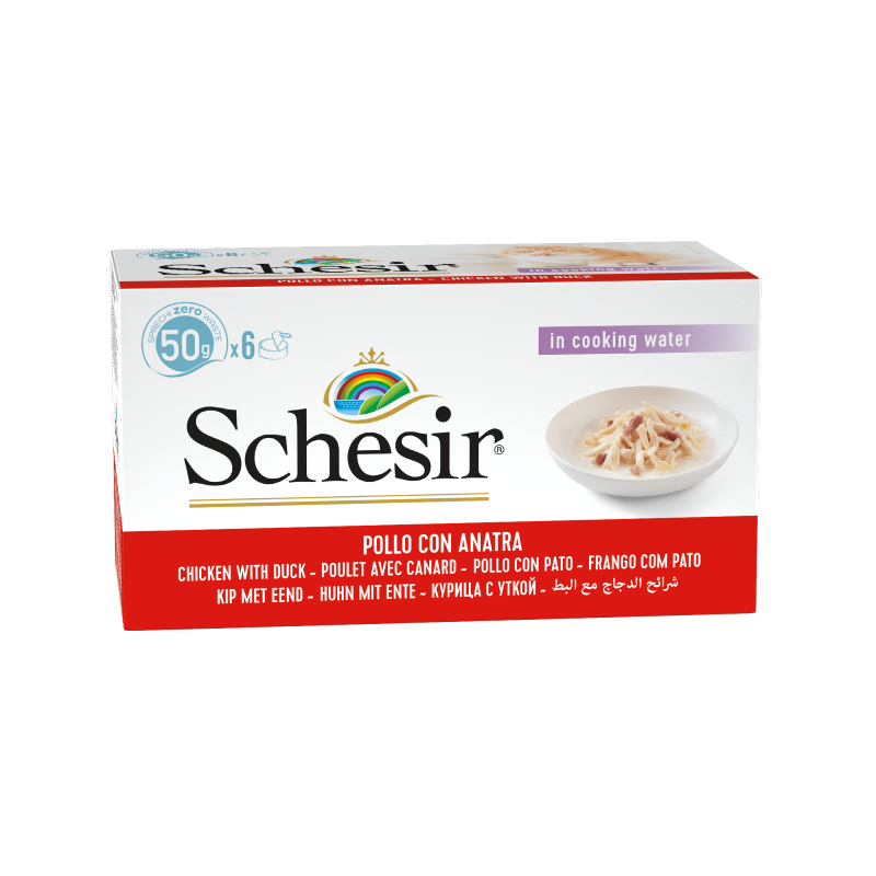 Schesir Chicken Fillets with Duck Multipack 50g x 6