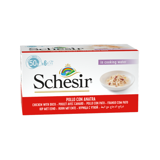 Schesir Chicken Fillets with Duck Multipack 50g x 6