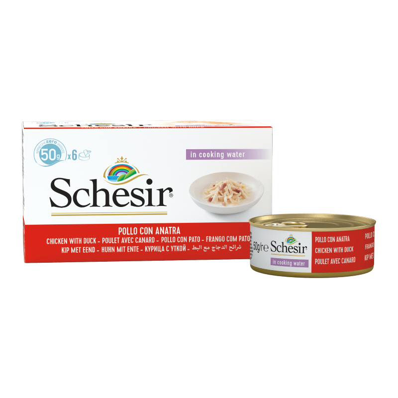 Schesir Chicken Fillets with Duck Multipack 50g x 6