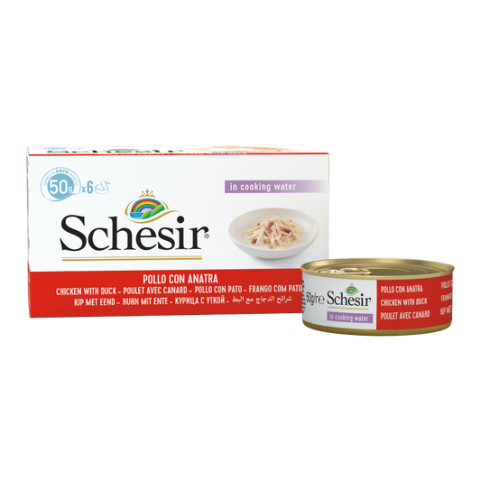 Schesir Chicken Fillets with Duck Multipack 50g x 6