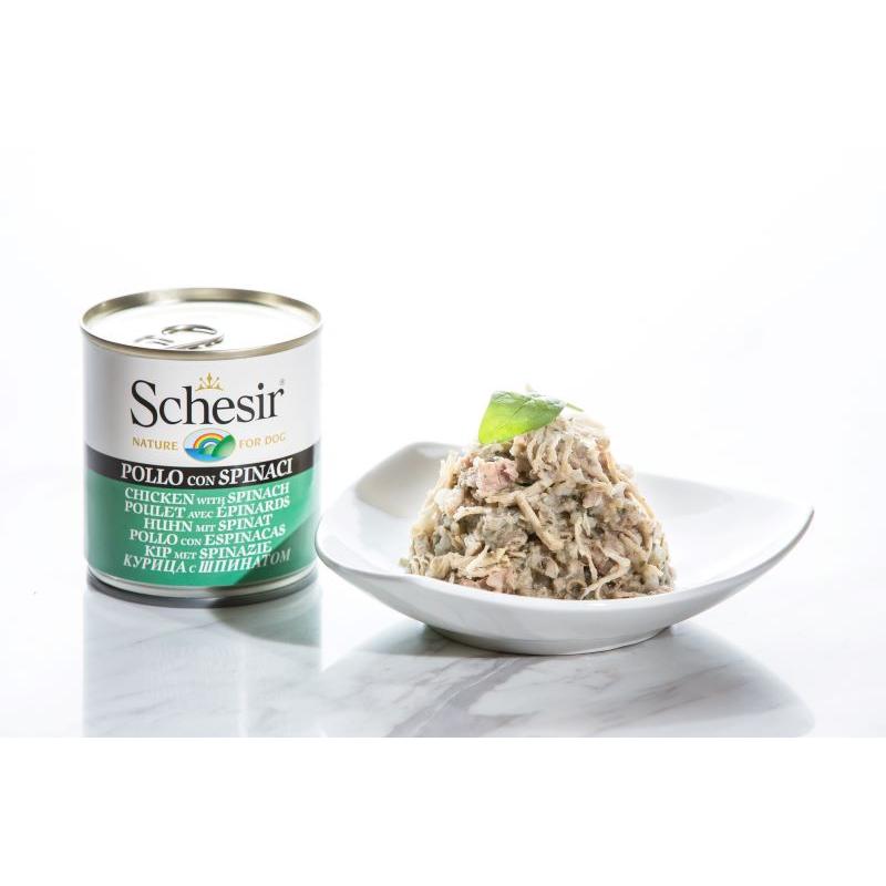 Schesir Chicken with Spinach Dog Food 285g