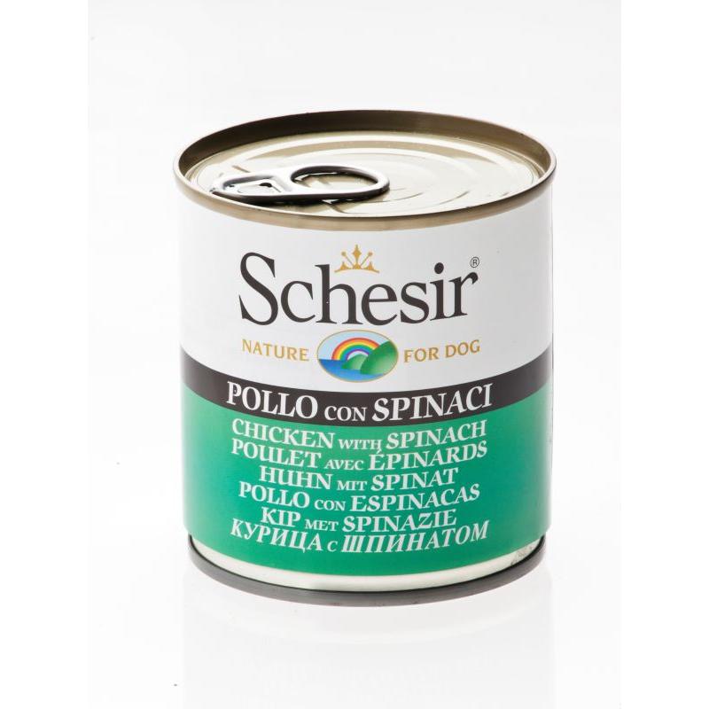 Schesir Chicken with Spinach Dog Food 285g