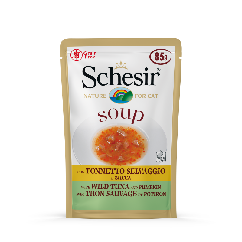 Schesir Soup With Wild Tuna & Pumpkin Pouch 85g x 12