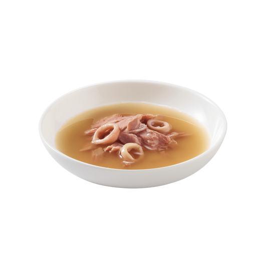 Schesir Soup With Wild Tuna & Squid Pouch 85g x 12