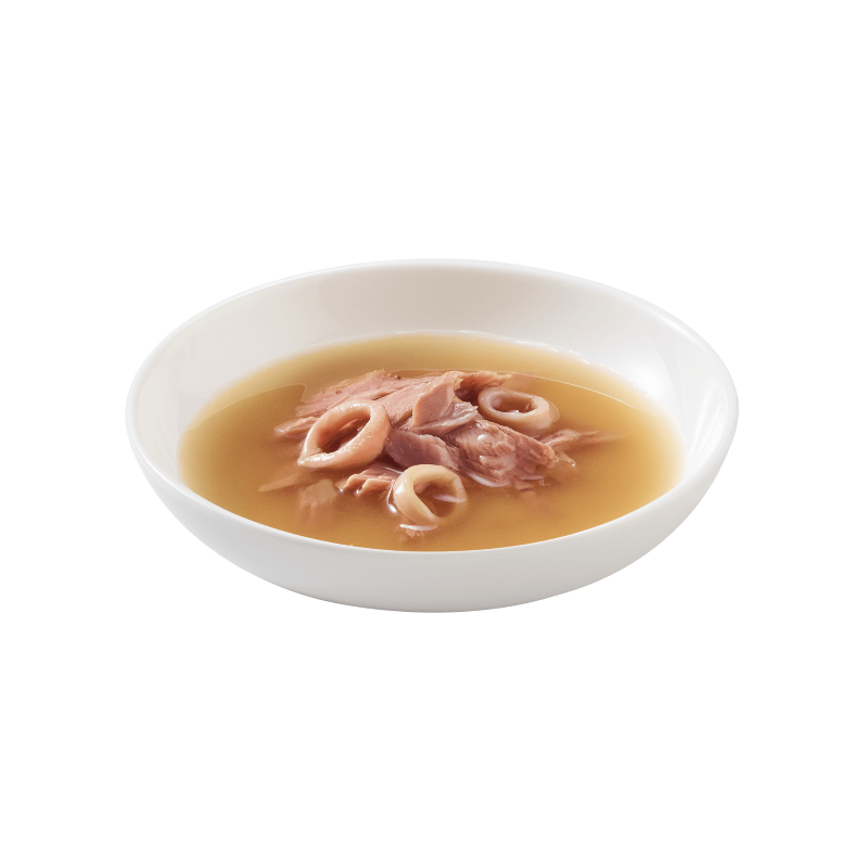 Schesir Soup With Wild Tuna & Squid Pouch 85g x 12