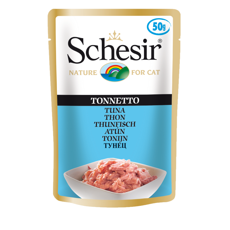 Schesir Tuna Adult Pouch 50g x 12