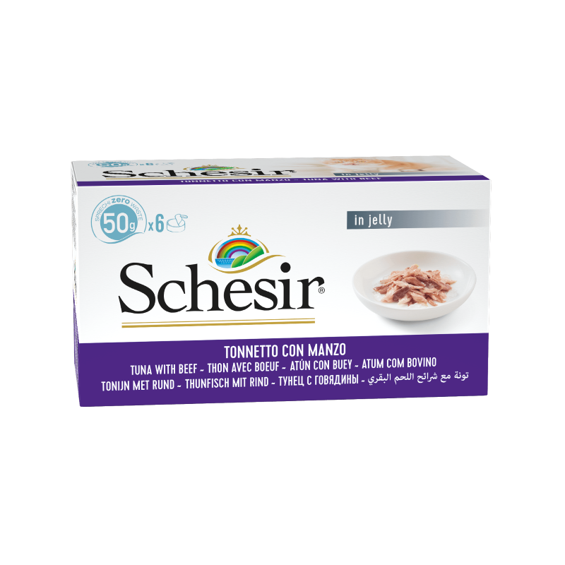 Schesir Tuna with Beef in jelly Multipack 50g x 6