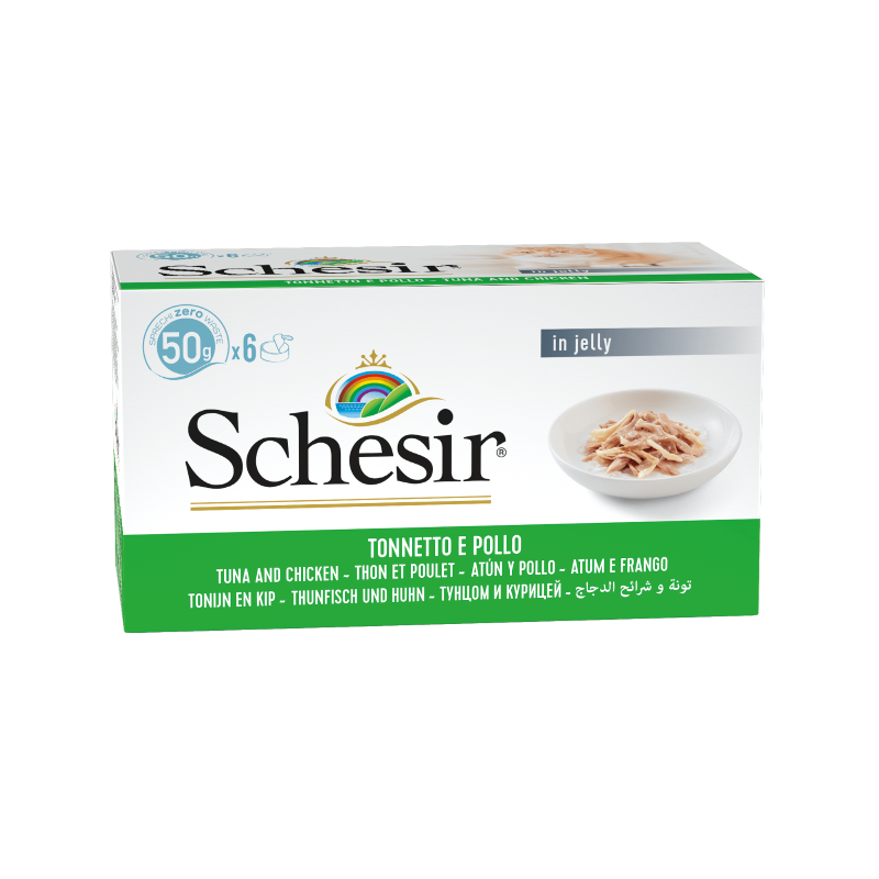 Schesir Tuna with Chicken Fillets in Jelly Multipack 50g x 6