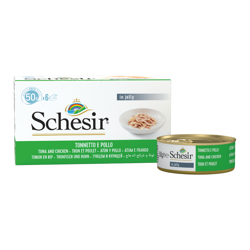 Schesir Tuna with Chicken Fillets in Jelly Multipack 50g x 6
