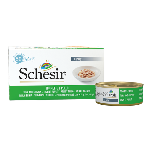 Schesir Tuna with Chicken Fillets in Jelly Multipack 50g x 6