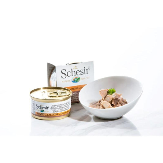 Schesir Tuna with Salmon In Natural Gravy 70g