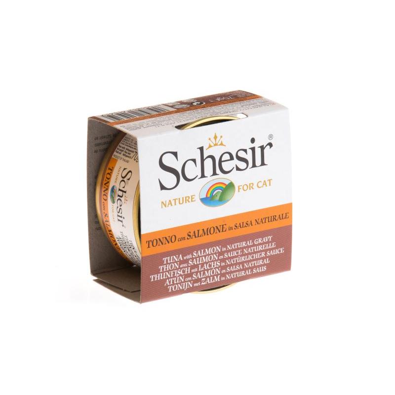 Schesir Tuna with Salmon In Natural Gravy 70g