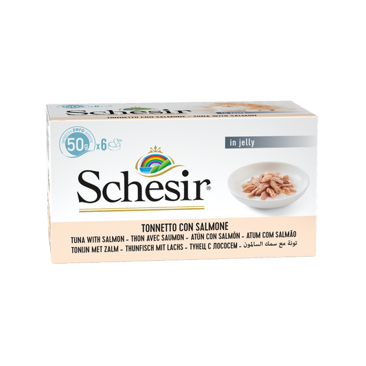 Schesir Tuna with Salmon in jelly Multipack 50g x 6