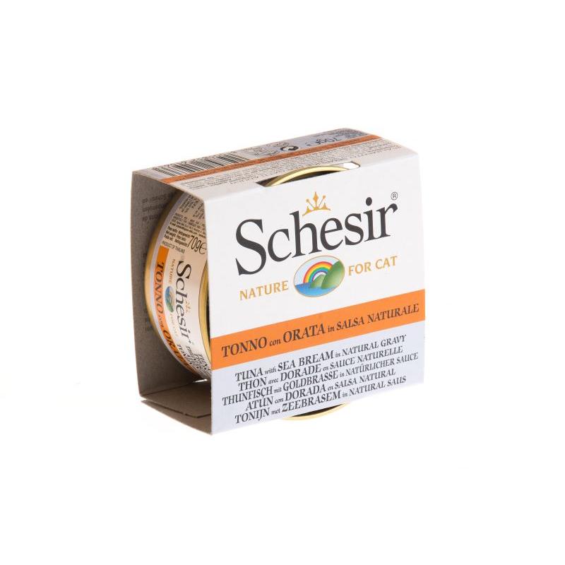 Schesir Tuna with Sea Bream In Natural Gravy 70g