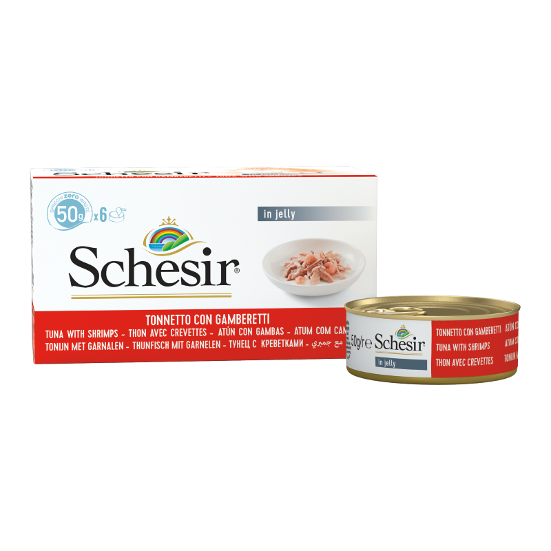 Schesir Tuna with Shrimp in jelly Multipack 50g x 6