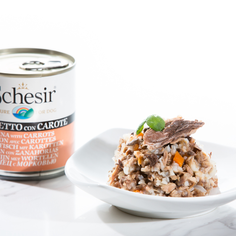 Schesir Wet Dog Food (Tuna With Carrots) For Dogs - 285g