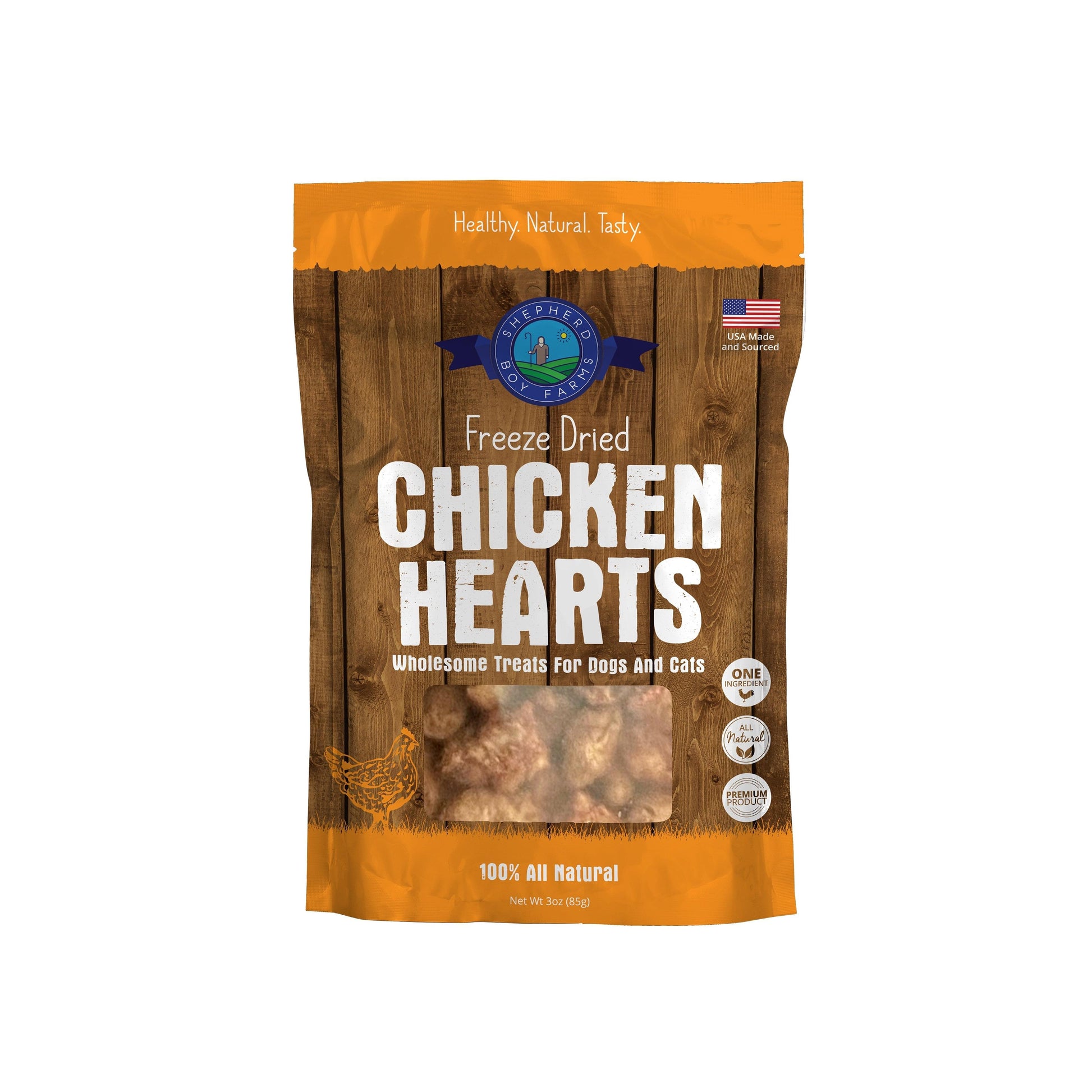 SBF Freeze Dried Chicken Hearts Treats 3oz