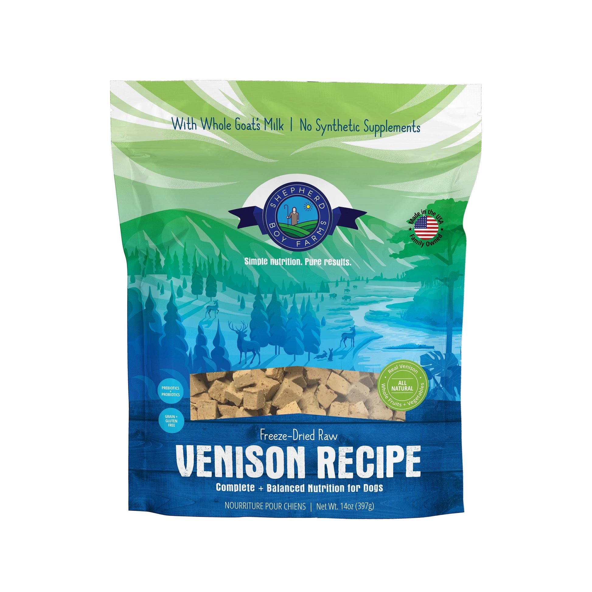 Shepherd Boy Farms Freeze Dried Venison Recipe 14oz