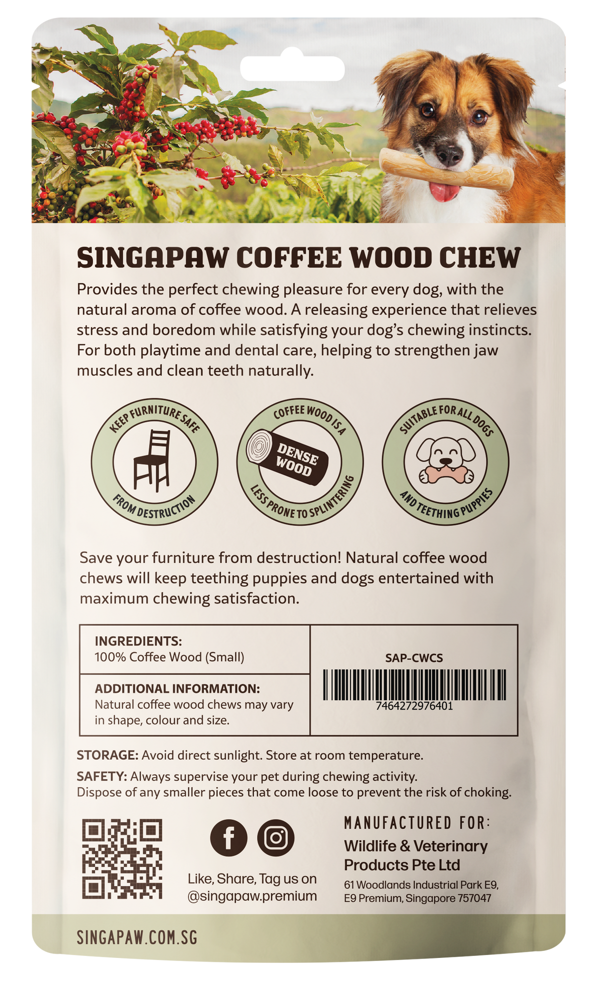 SingAPaw Coffee Wood Chew