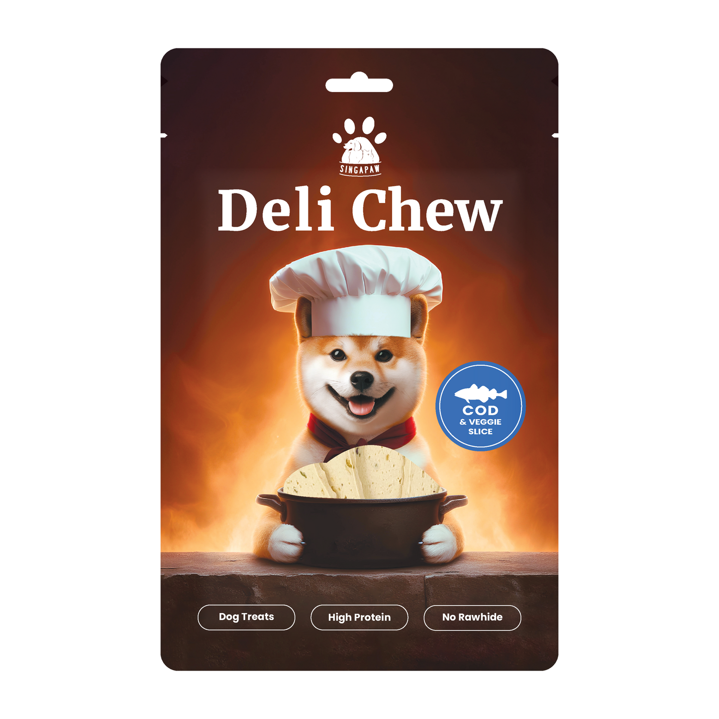 SingAPaw Deli Chew Cod With Veggie Slice