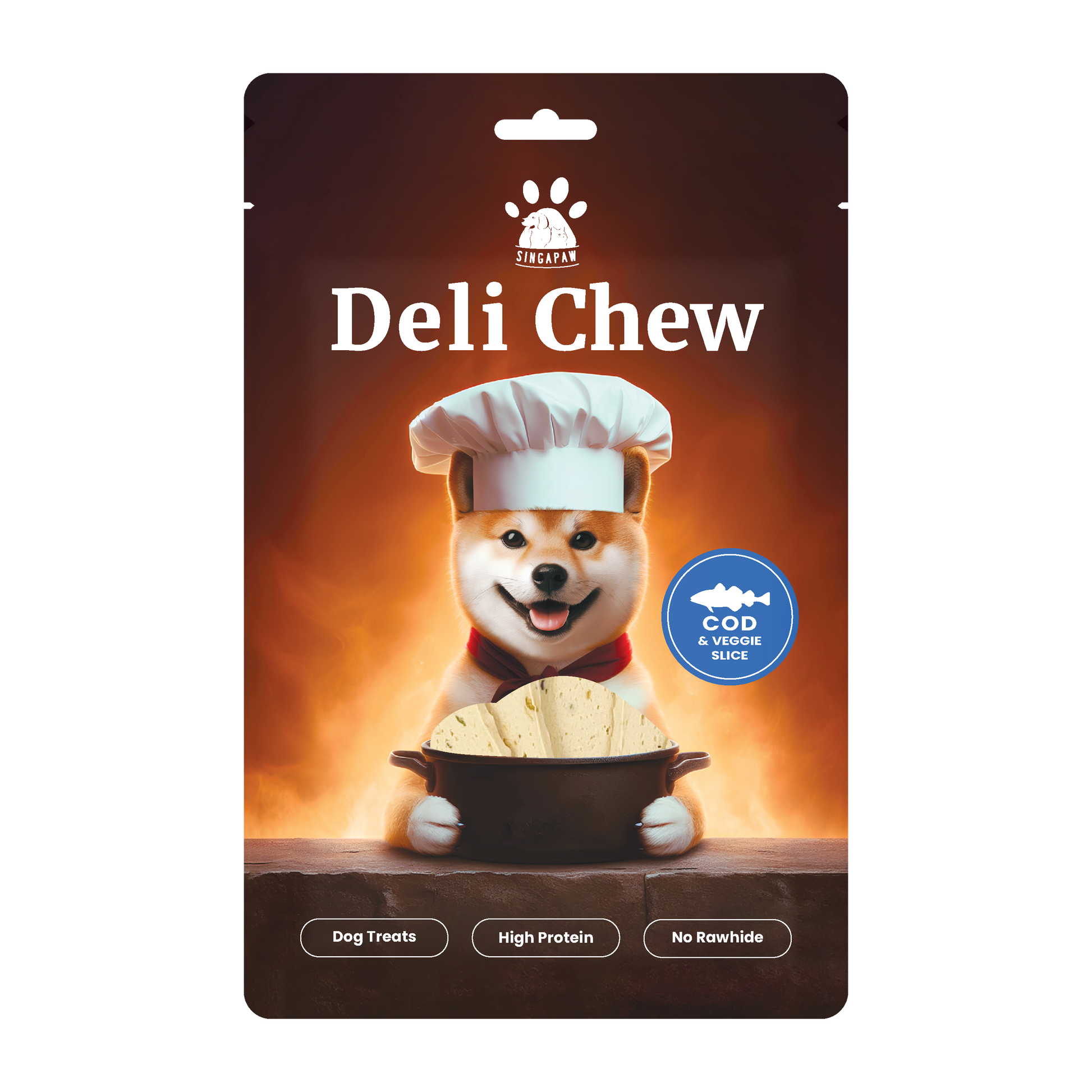 SingAPaw Deli Chew Cod With Veggie Slice