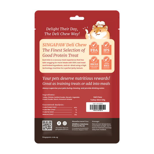 SingAPaw Deli Chew Turkey Stick