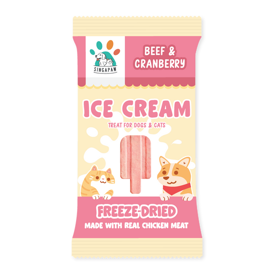 SingAPaw Freeze-Dried Ice Cream Beef & Cranberry