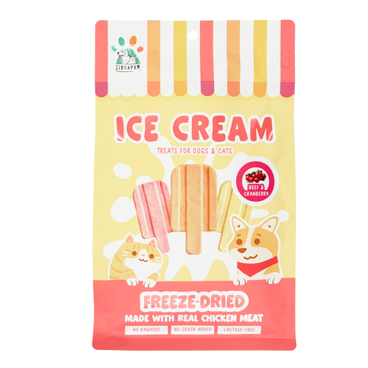 SingAPaw Freeze-Dried Ice Cream Beef & Cranberry