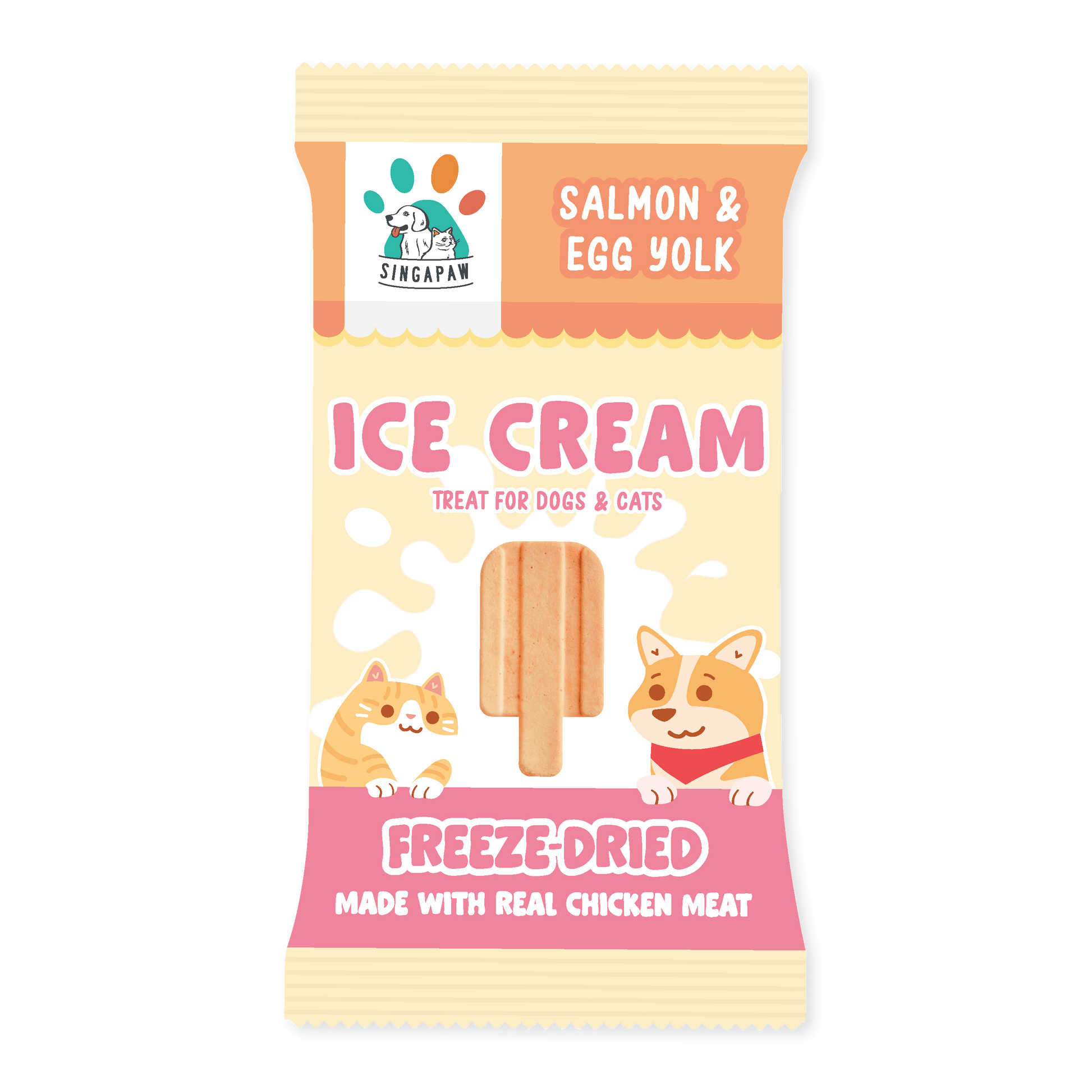 SingAPaw Freeze-Dried Ice Cream Salmon & Egg Yolk