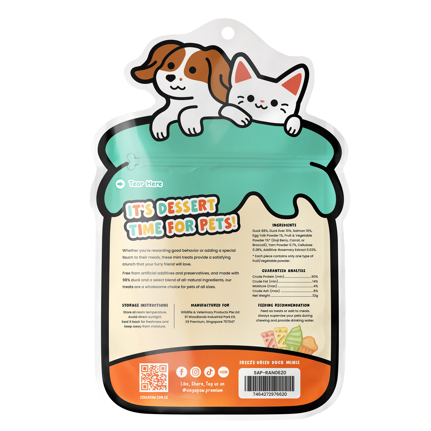 SingAPaw Freeze-Dried Minis Duck